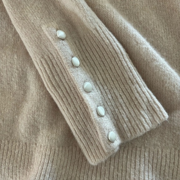 Loft Soft Pink Wool Blend Cowl Neck Sweater M - Picture 6 of 8